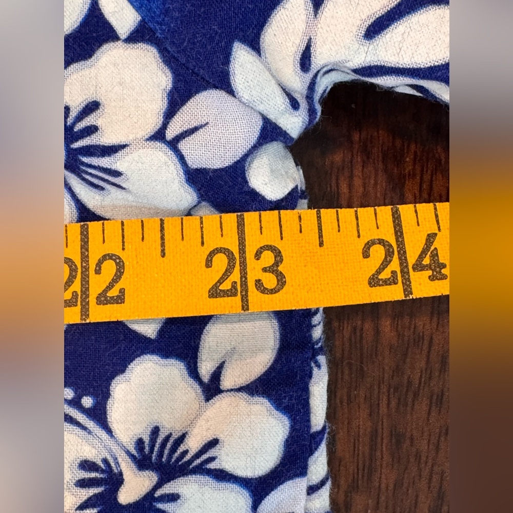 ULUWATU Bali island men’s blue white floral casual button down Hawaiian shirt XL - Picture 12 of 16